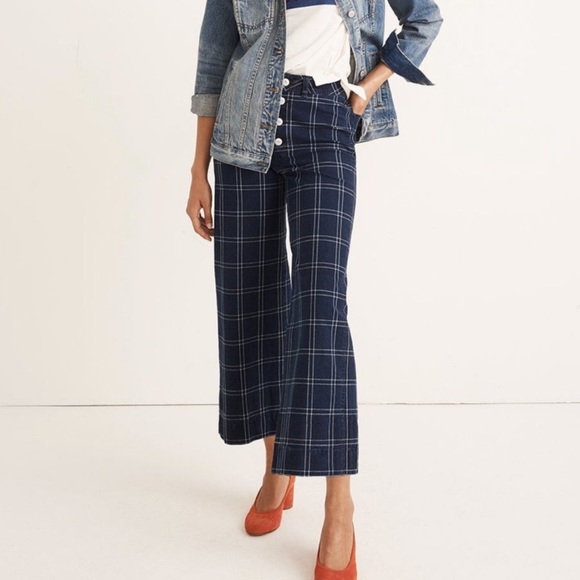 Madewell Pants - Madewell Emmett Pants - Indigo Check